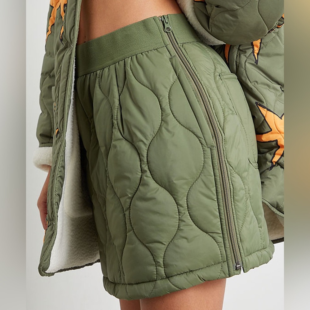Obey Baseline Quilted Mini Skirt